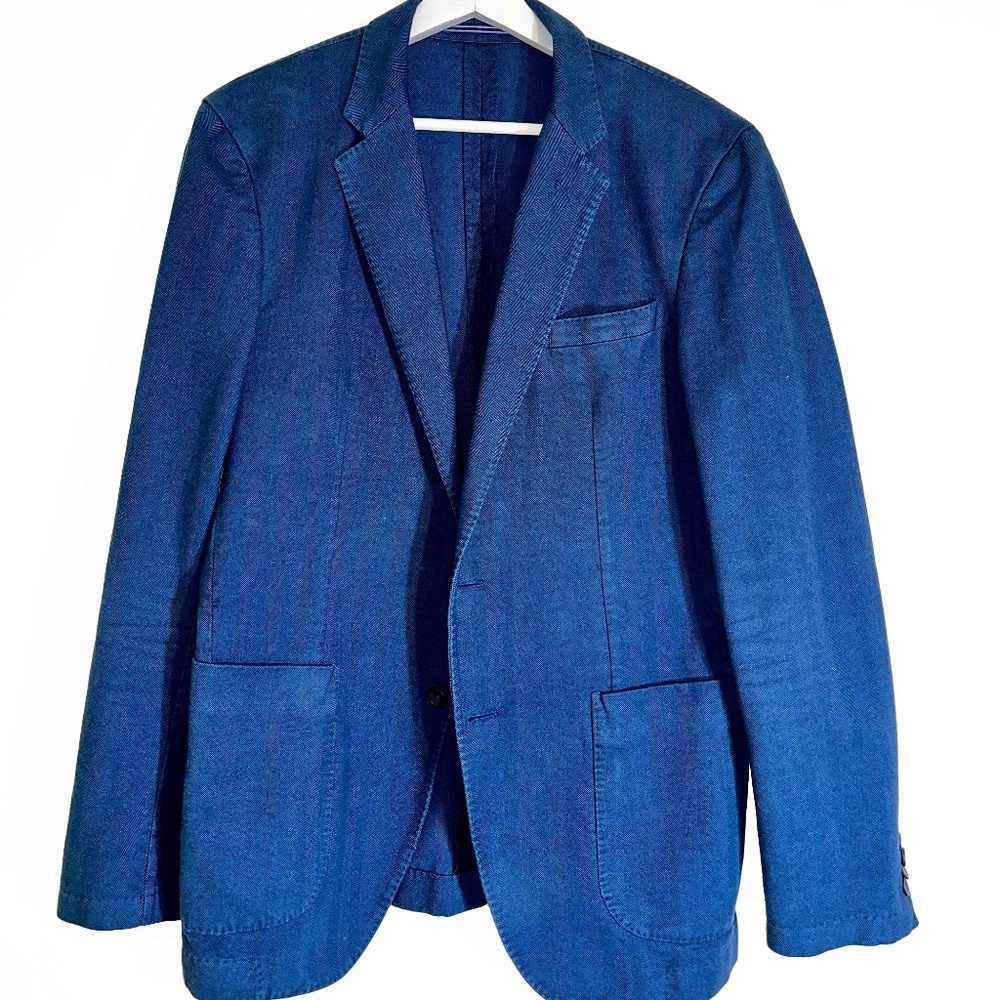 Tommy Hilfiger Blue Soft Shell Blazer, New, Never Worn, Euro Size 50 (40R)